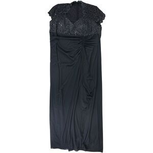 B&A Womens Sequined Gown Dress, Blue, NWT